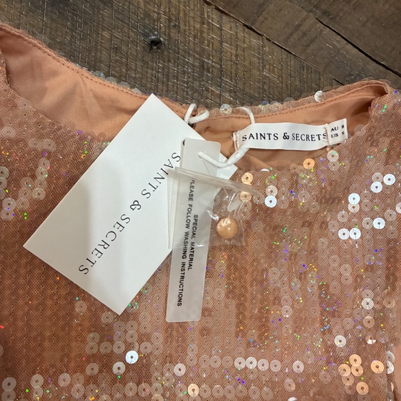 AURORA GLITZ SEQUIN MINI DRESS PINK  (Brand new homecoming dress) - Picture 5 of 9